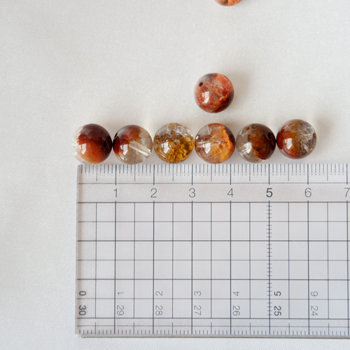 レッドガーデンクォーツAA+ 10mm ラウンドビーズ 1粒 天然石