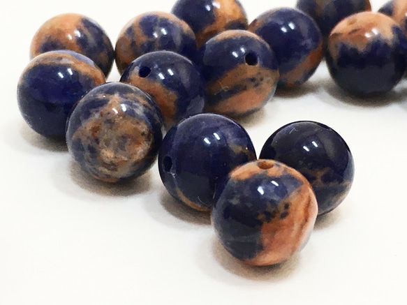 レッドラインソーダライト☆8mm×2粒【粒売り対応可】 天然石