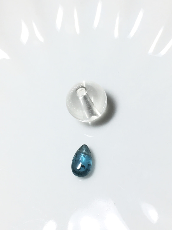 宝石質ディープブルーカイヤナイトペアシェイプ☆8×3mm×1粒 4枚目の画像