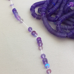 紫 violet Clair irise 3mm フランス製スパンコール☆オートクチュール刺繍用 2枚目の画像