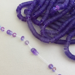 紫 violet Clair irise 3mm フランス製スパンコール☆オートクチュール刺繍用 3枚目の画像