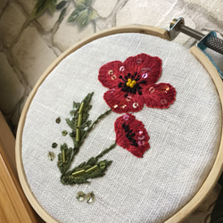 ヒナゲシキット coquelicot 刺繍キット オートクチュール 2枚目の画像