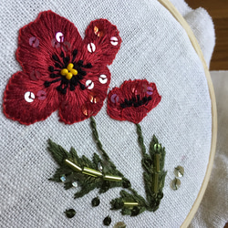 ヒナゲシキット coquelicot 刺繍キット オートクチュール 3枚目の画像