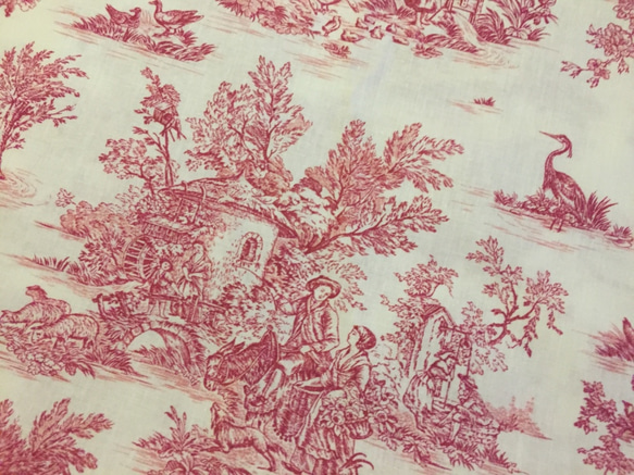 トワルドジュイ布  Toile de Jouy 小柄 2枚目の画像