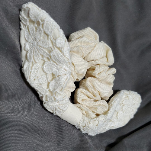 MERRMA リボンレース　シュシュ コットンレースリボンシュシュ シュシュ meringue bull 通販