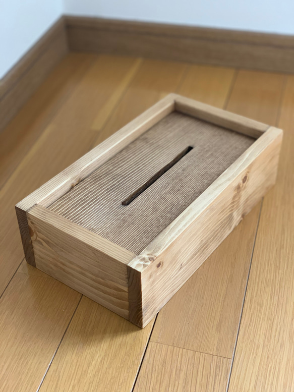 【無垢材】シンプルなティッシュボックス 5枚目の画像