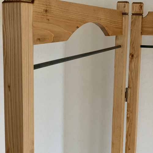 洋書スタイル 木とアイアンのハンガーラック ハンガーラック konoha