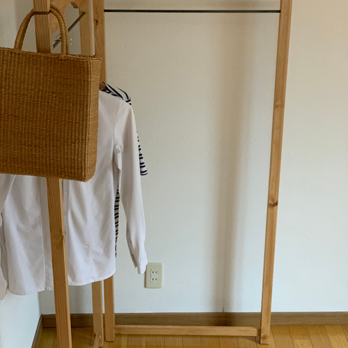 洋書スタイル】木とアイアンのハンガーラック