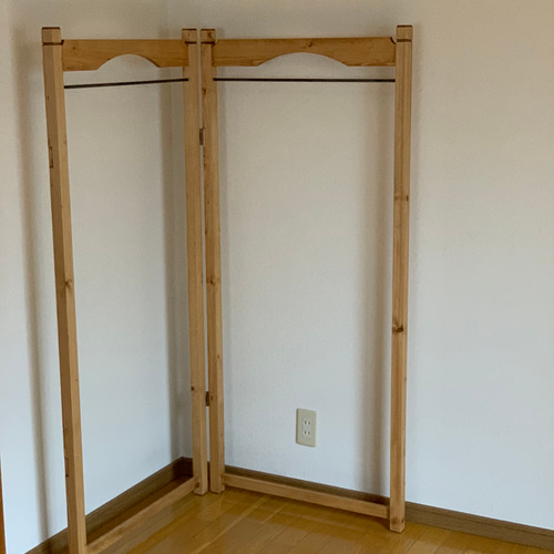 洋書スタイル 木とアイアンのハンガーラック ハンガーラック konoha