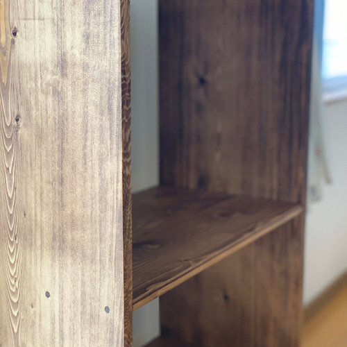 無垢材】カフェラック アンティーク 本棚 収納棚 本棚・絵本棚