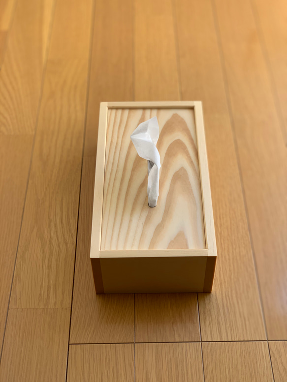 【無垢材】ティッシュボックス　ティッシュケース 2枚目の画像
