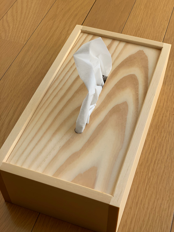 【無垢材】ティッシュボックス　ティッシュケース 3枚目の画像