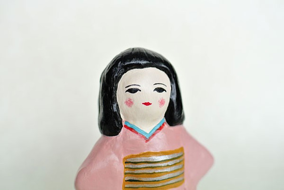 市松人形らしきひと（ピンク青） 2枚目の画像