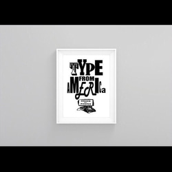 タイポグラフィーTYPE白ポスター 2枚目の画像