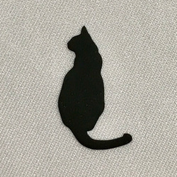 猫柄　立体マスク　you猫【ホワイト×黒猫】 3枚目の画像