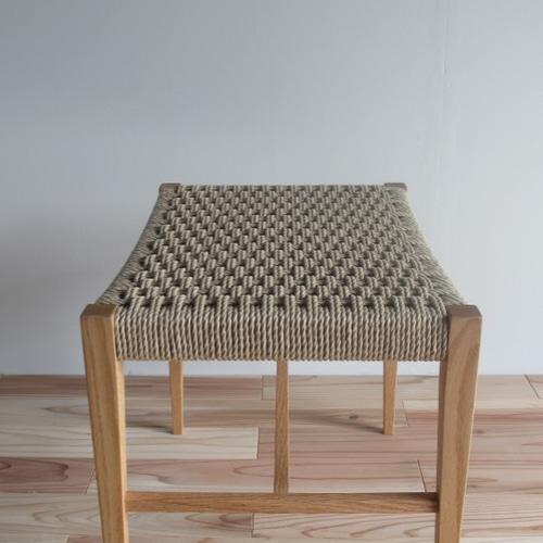 ペーパーコードのスツール大 オーク無垢材 椅子（チェアー）・スツール