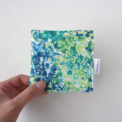 ≪夏の福袋≫紫陽花のセット/大人のハンカチ　ワイドなヘアバンド　梅雨　紫陽花　ブルー　グリーン 5枚目の画像
