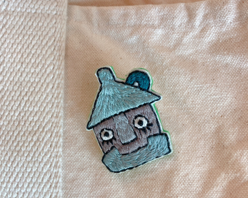 OZ オズの魔法使い ブリキの木こり 童話 おとぎ話 ブローチ 刺繍 手