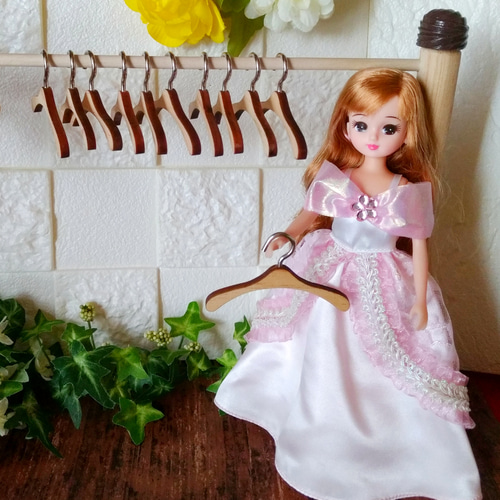 木製 ドールハンガー doll 1/6ドール 人形ハンガー ミニハンガー 10本