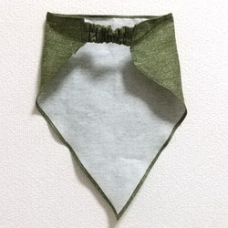 デニム風無地  子供用三角巾　ゴム紐付 11枚目の画像