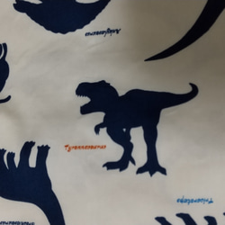 恐竜H（オフホワイト）90～160cm  子供用エプロン【首回り・腰回りの紐選択可】 14枚目の画像