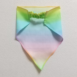 レインボー  子供用三角巾　ゴム紐付 8枚目の画像