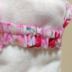 子供用三角巾　ゴム紐付　チェリー（ピンク） 5枚目の画像
