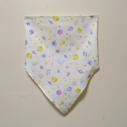 子供用三角巾　ゴム紐付　パール（クリーム色） 3枚目の画像