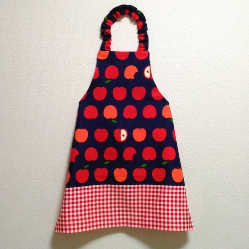3 ヴィンテージエプロン いちご りんご 生地 リメイク エプロン USA 3