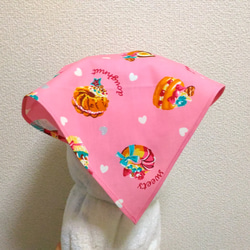 子供用三角巾　ゴム紐付　スイーツ 6枚目の画像