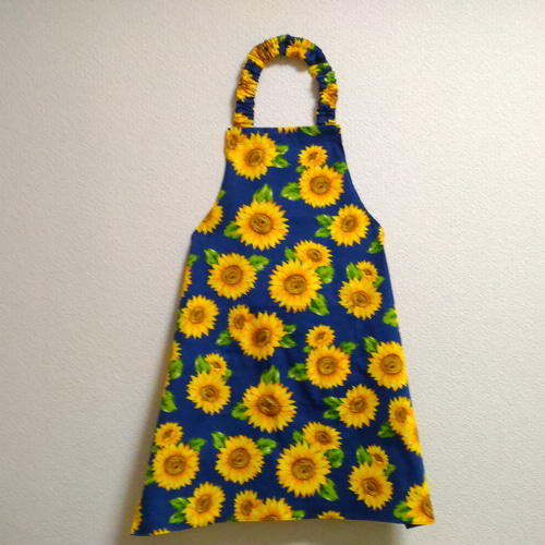 女の子 エプロン ひまわり 80㎝ 90㎝ 100㎝ 女の子 エプロン ひまわり