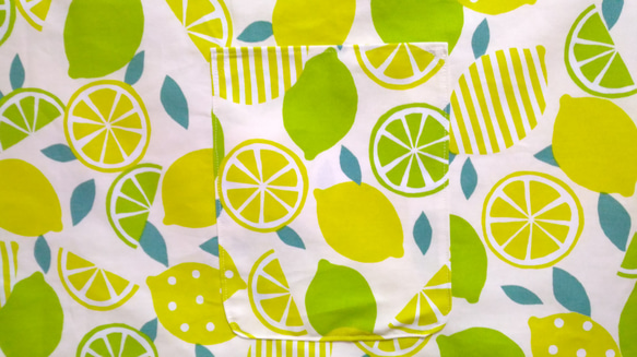 レモン  色・サイズ・タイプが選べる　大人用エプロン　 11枚目の画像