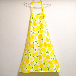 レモン  色・サイズ・タイプが選べる　大人用エプロン　 2枚目の画像