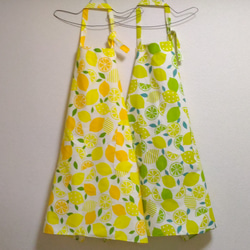 レモン  色・サイズ・タイプが選べる　大人用エプロン　 10枚目の画像