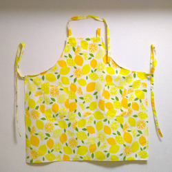 レモン  色・サイズ・タイプが選べる　大人用エプロン　 8枚目の画像