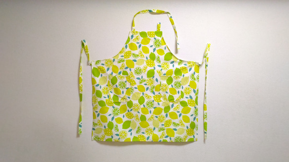レモン  色・サイズ・タイプが選べる　大人用エプロン　 9枚目の画像