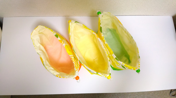 レモン　色が選べる ビタミンカラーのお弁当袋 8枚目の画像