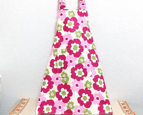 インド刺繍 ロングワンピース風 おしゃれエプロン 5点セット 体型カバー No1 インド刺繍 ロングワンピース風 おしゃれエプロン 5点セット 体型