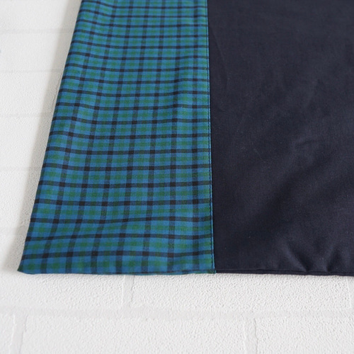 【40】巾着袋　青＊イエロー＊グリーン　ドット　ギンガムチェック 40】巾着袋 青＊イエロー＊グリーン ドット ギンガムチェック