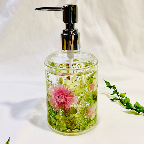 ハーバリウム ソープ ディスペンサー 350ml / シャンプーケース