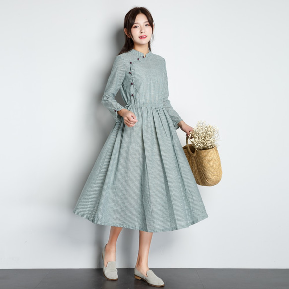 ハンドメイドリバティ綿麻ワンピース リバティワンピース - ワンピースの人気通販 | minne byGMO