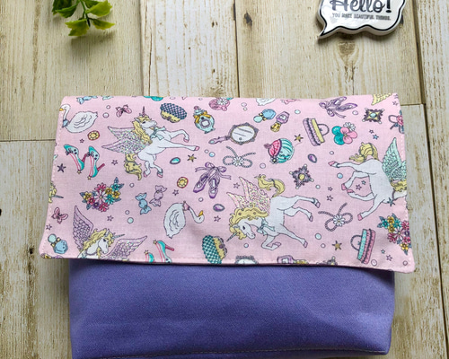 【オーダー品】横入れお弁当袋　封筒型お弁当袋　ユニコーン 1 オーダー品】横入れお弁当袋 封筒型お弁当袋 ユニコーン 1 その他