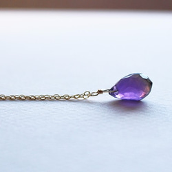 單顆紫水晶項鍊（K14GF） 第1張的照片