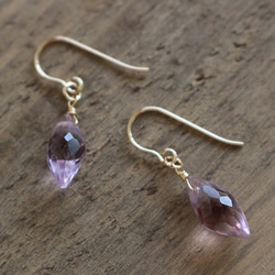 粉紅紫水晶&lt;AAA&gt;耳環（K14 GF） 第3張的照片