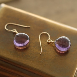 紫水晶 &lt;Plain AAA&gt; 耳環 (K14GF) 第5張的照片