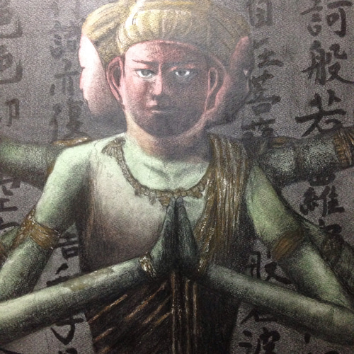 風神雷神 現代アート 絵画 インテリア イラスト 日本 コラージュ