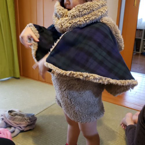 受注生産☆ラビットファーのベビーポンチョ ベビー服 はるゆた 通販 
