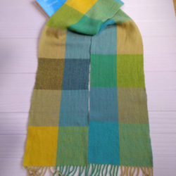 カシミヤ　手織りマフラー 5枚目の画像