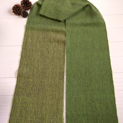 カシミヤ　手織りマフラー 2枚目の画像