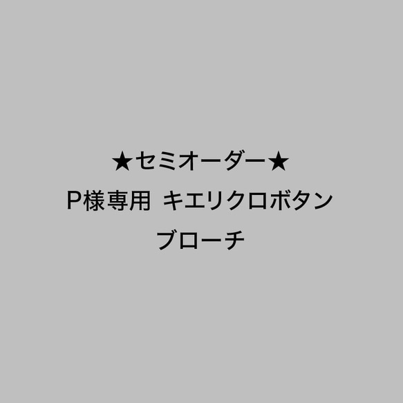 P様専用＊セミオーダーブローチ 1枚目の画像